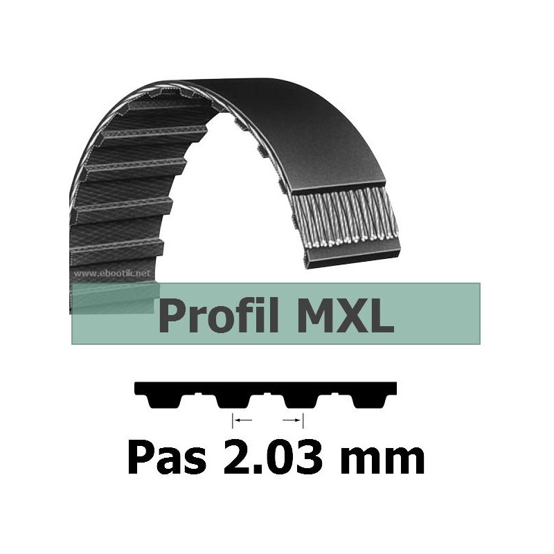 COURROIE DENTEE 73MXL025 PAS 2.032 mm / LARGEUR 6.35 mm COURROIE DENTEE 73MXL025 PAS 2.032 mm / LARGEUR 6.35 mm
