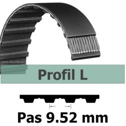 COURROIE DENTEE 124L100 PAS 9.52 mm / LARGEUR 25.4 mm