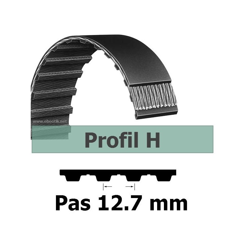 COURROIE DENTEE 330H100 PAS 12.7 mm / LARGEUR 25.4 mm