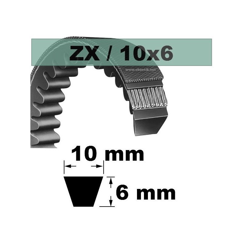 COURROIE TRAPEZOIDALE CRANTEE ZX20