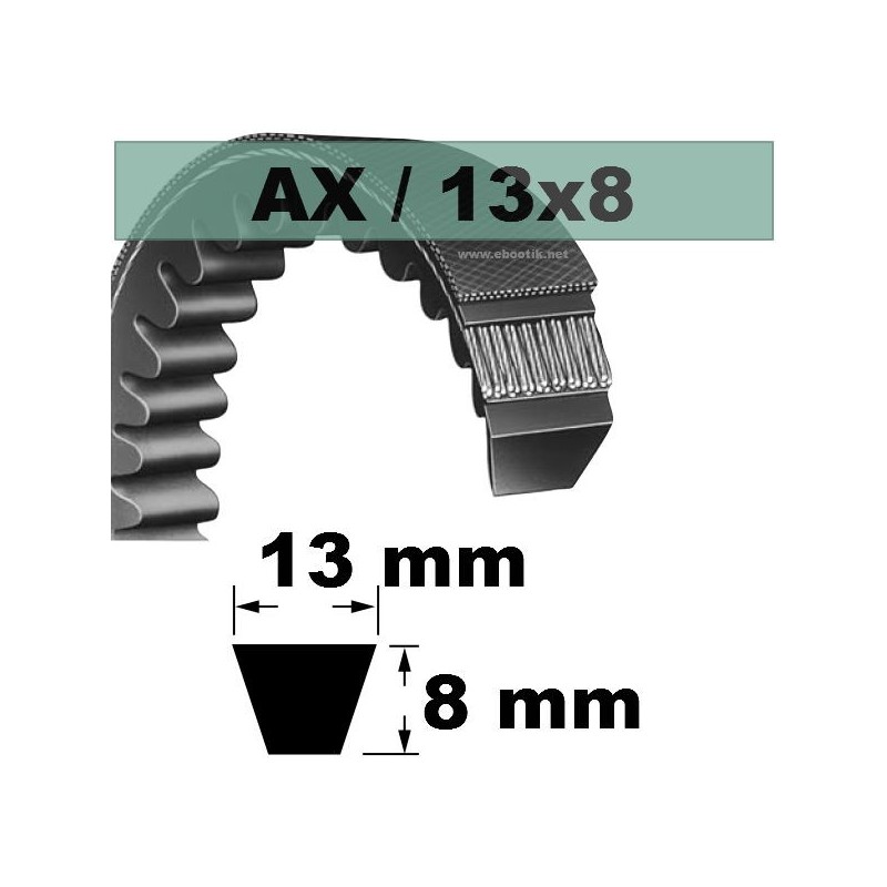 COURROIE TRAPEZOIDALE CRANTEE AX23 1/2 COURROIE TRAPEZOIDALE CRANTEE AX23 1/2