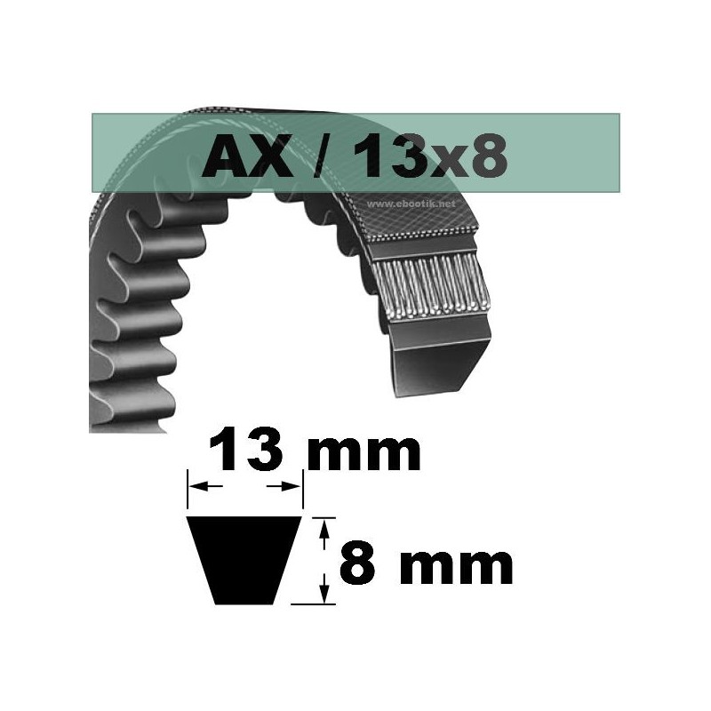 COURROIE TRAPEZOIDALE CRANTEE AX27