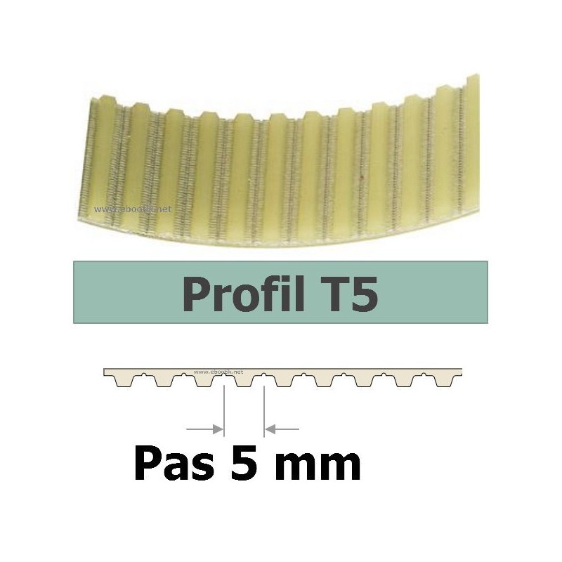COURROIE CRANTEE 1000T5/10 mm COURROIE CRANTEE 1000T5/10 mm