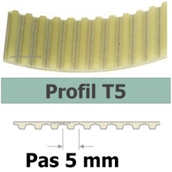 COURROIE CRANTEE 1075T5/25 mm