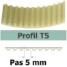 COURROIE CRANTEE 1500T5/10 mm