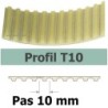 COURROIE CRANTEE 260T10/25 mm