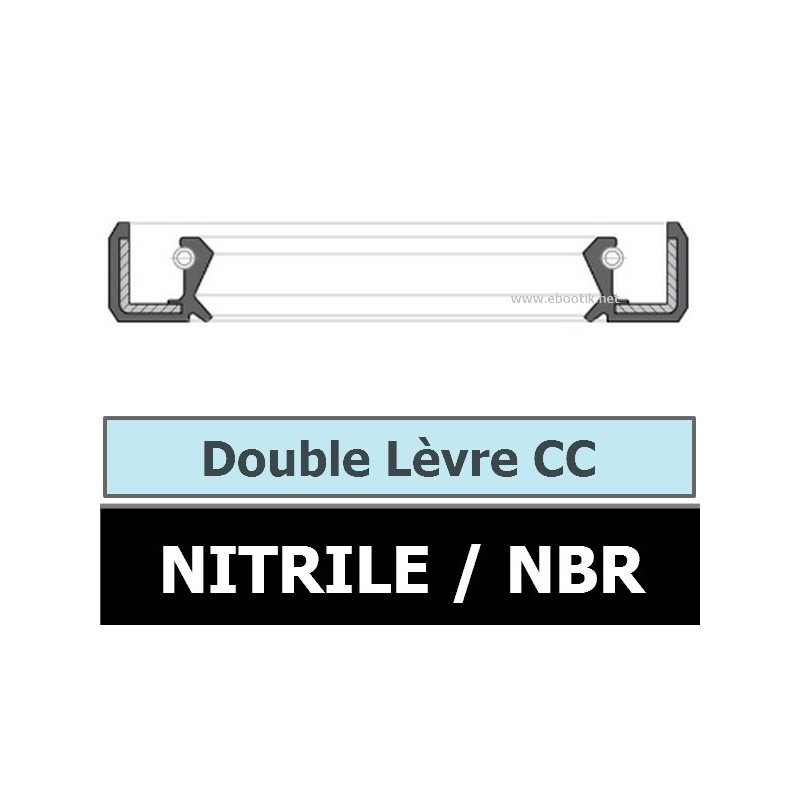 Joint SPI / Bague à Lèvre Double 10x21x5 En Nitrile NBR, Pour Arbre Tournant, -30°C à +70°C