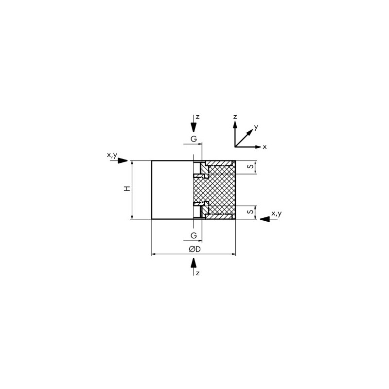 PLOT FEMELLE/FEMELLE 70x45 M10 PLOT FEMELLE/FEMELLE 70x45 M10