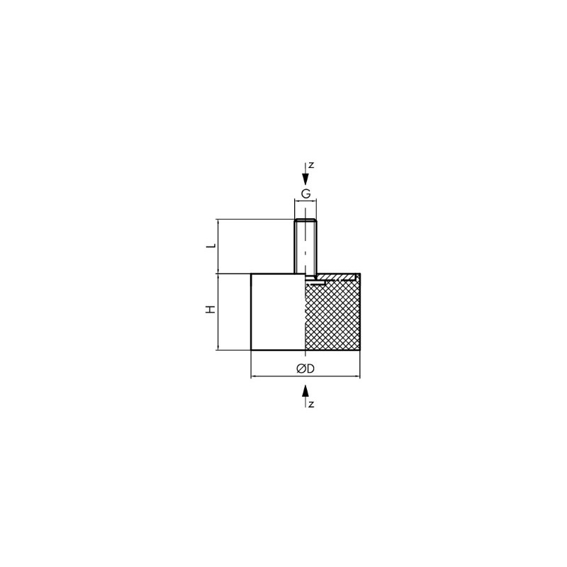 BUTEE MALE 30x29 M8 BUTEE MALE 30x29 M8