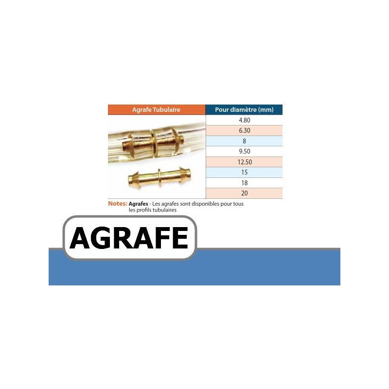 Agrafe courroie creuse 6.3 mm